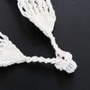Twisting Strand Snow White Beads Layered Unique Chic Crystal Rhinestone Elegant Jewelry Necklace For Women view 3