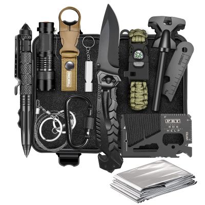 Gifts for Men Dad Husband - Valentines Day, Anniversary Birthday Gifts Idea for Him Boyfriend Man- Survival Kit 14 in 1, Survival Gear and Equipment, Fishing Hunting Camping Accessories, Cool Gadgets