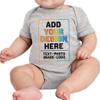 TEEAMORE Custom Bodysuits for Baby Personalized Bodysuit Design Your Own Add Your Text Image Athletic Heather view 2