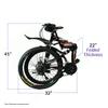 Xspec 26" 21 Speed Folding Mountain Bike Bicycle Trail Commuter, Black view 4