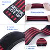 YOUFINE Professional Elastic Elbow Wraps Straps Elbow Support Compression Protection Brace for Bodybuilding Workout Powerlifting Men Gym (Four Stripe, Red) view 2