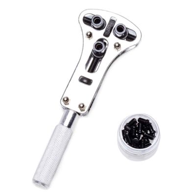 AkoMatial Professional Watch Repair Tool Waterproof Screw Adjustable Back Case Opener Wrench Remover Tools for Watchmakers Silver
