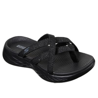 Skechers Women's On-The-Go 600-140004 Sandal, Black/Gray, 11 Medium US