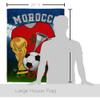 World Cup Morocco Flags Moroccan Banner Room Wall Art Flag Poles For Outside House Patio Porch Lawn Garden Stand Tapestry Yard Signs FIFA Gifts Sports Fan Trophy Soccer Game Football Made In USA view 2
