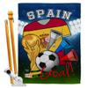 World Cup Spain Flags Spanish Banner Room Wall Art Flag Poles For Outside House Patio Porch Lawn Garden Stand Tapestry Yard Signs FIFA Gifts Sports Fan Trophy Soccer Game Football Made In USA view 1