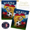 World Cup Spain Flags Spanish Banner Room Wall Art Flag Poles For Outside House Patio Porch Lawn Garden Stand Tapestry Yard Signs FIFA Gifts Sports Fan Trophy Soccer Game Football Made In USA view 3