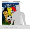 World Cup Belgium Flags Belgian Banner Room Wall Art Flag Poles For Outside House Patio Porch Lawn Garden Stand Tapestry Yard Signs FIFA Gifts Sports Fan Trophy Soccer Game Football Made In USA view 2