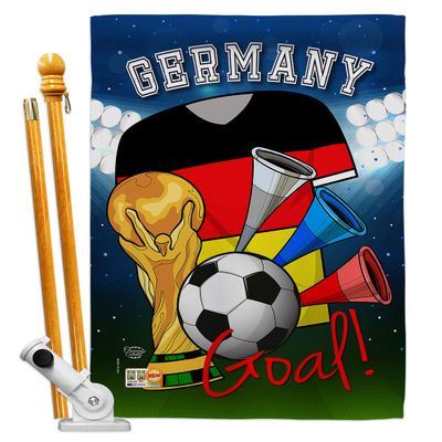 World Cup Germany Flags German Banner Room Wall Art Flag Poles For Outside House Patio Porch Lawn Garden Stand Tapestry Yard Signs FIFA Gifts Sports Fan Trophy Soccer Game Football Made In USA