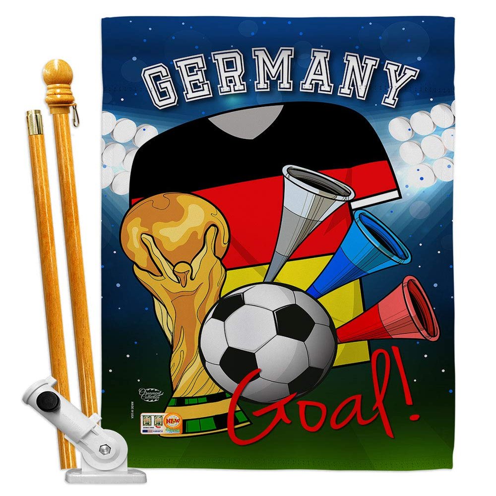 World Cup Germany Flags German Banner Room Wall Art Flag Poles For Outside House Patio Porch Lawn Garden Stand Tapestry Yard Signs FIFA Gifts Sports Fan Trophy Soccer Game Football Made In USA