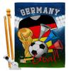 World Cup Germany Flags German Banner Room Wall Art Flag Poles For Outside House Patio Porch Lawn Garden Stand Tapestry Yard Signs FIFA Gifts Sports Fan Trophy Soccer Game Football Made In USA view 1