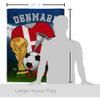 World Cup Denmark Flags Danish Banner Room Wall Art Flag Poles For Outside House Patio Porch Lawn Garden Stand Tapestry Yard Signs FIFA Gifts Sports Fan Trophy Soccer Game Football Made In USA view 2