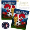 World Cup Denmark Flags Danish Banner Room Wall Art Flag Poles For Outside House Patio Porch Lawn Garden Stand Tapestry Yard Signs FIFA Gifts Sports Fan Trophy Soccer Game Football Made In USA view 3