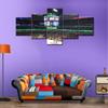 Sports Room Decorations Chicago United Center Stadium Paintings NBA - Chicago Bulls Pictures 5 Piece Canvas Wall Art Home Decor for Living Room Framed Gallery-wrapped Ready to Hang - 50''Wx24''H view 2