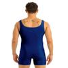 JEATHA Men's One Piece Sleeveless Tank Leotard Slim Fit Vest Bodysuit Stretchy Underwear Sportswear Navy Blue X-Large view 4