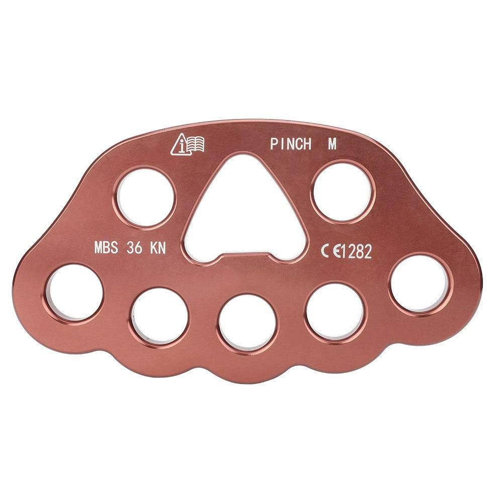 Alomejor Climbing Rigging Plate,High-Durability 36KN Load Capacity Lightweight 8-Hole Design,Mountaineering Connector for Rock Climbers Hikers Outdoor Safety Gear