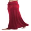 Urban CoCo Women's Stylish Spandex Comfy Fold-Over Flare Long Maxi Skirt (XL, Wine Red) view 1