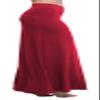 Urban CoCo Women's Stylish Spandex Comfy Fold-Over Flare Long Maxi Skirt (XL, Wine Red) view 2