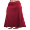 Urban CoCo Women's Stylish Spandex Comfy Fold-Over Flare Long Maxi Skirt (XL, Wine Red) view 3