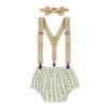 IZKIZF Cake Smash Outfits Baby Boys 1st 2nd Birthday Photo Props Outfits Arrows Diaper Cover Suspenders Bow Tie view 1