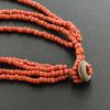 1 3/4" Necklace Round Red Coral Pearl Pendant Earthy Red Beads Unique Chic Crystal Rhinestone Elegant Jewelry Necklace for Women view 3