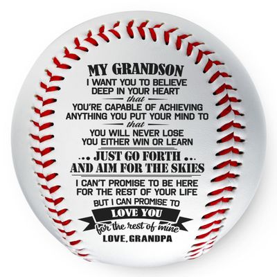 DOPTIKA Fathers Day Birthday Gifts for Kids, Graduation, Birthday Gifts for Grandson from Grandma, Grandpa, Personalized Baseball Gifts for Him, Grandparents Grandson Gifts for Teen Boys