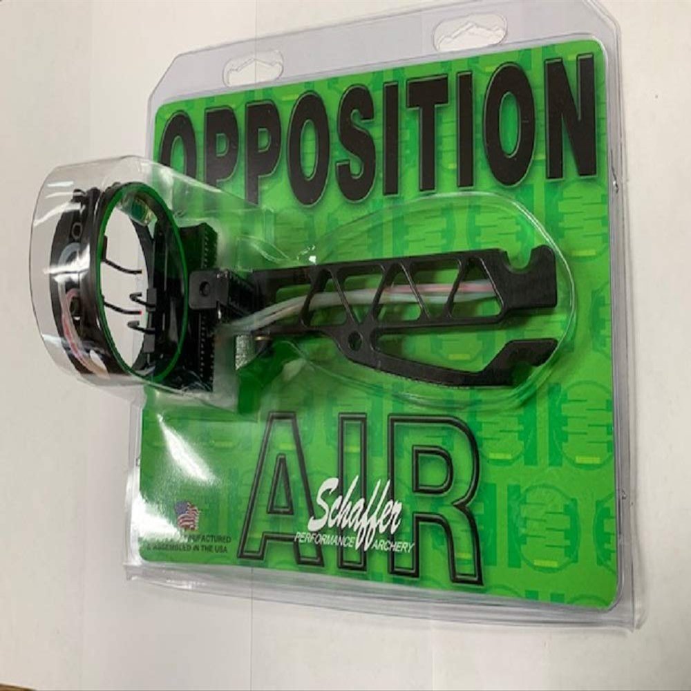 Schaffer Opposition Air Left Hand 4 pin Bow Sight, Black