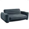 Intex Inflatable Pull-Out Sofa: Velvety Surface, 2-in-1 Valve, Cupholder, 46" x 88" x 26" - Blow-Up Couch and Folding Queen Size Air Mattress Bed view 1