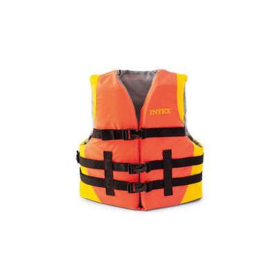 Intex Youth Life Vest, USCG Approved, for Youth Weighing 50-90lbs, Orange (69680EP)
