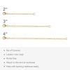 BERRICLE Sterling Silver Chain Extension Yellow Gold Flashed, 3 Piece view 2