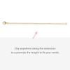 BERRICLE Sterling Silver Chain Extension Yellow Gold Flashed, 3 Piece view 3