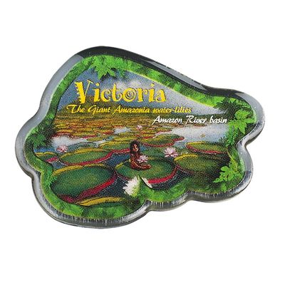Collectible Novelty Pin for Backpack, Scarf - Made From Jeweler Class Metal - Spartan and the Green Egg Explorer Pin Series: Victoria Amazonica - Giant Amazon Water-Lilies: Amazon River Basin (209)