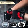 ATERCEL Workout Gloves for Men and Women, Exercise Gloves for Weight Lifting, Cycling, Gym, Training, Breathable and Snug fit (Red, XL) view 4