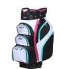 Majek Premium Ladies Black White Teal Pink 80s 1980s Retro Theme Golf Bag view 1