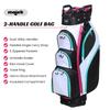 Majek Premium Ladies Black White Teal Pink 80s 1980s Retro Theme Golf Bag view 2