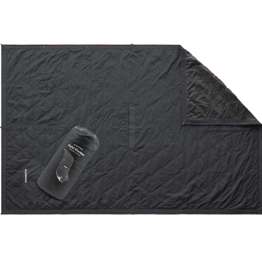 KAMMOK Field Blanket - Microfleece, Water Resistant, Portable, Durable, Indoor/Outdoor Camp Blanket (84 in  50 in) - Granite Gray