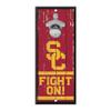 WinCraft NCAA USC Trojans Bottle Opener5x11 Wood Sign Bottle Opener, Team Colors, 5"x11" view 1