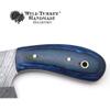 Wild Turkey Handmade Damascus Steel Collection 7" Fixed Blade Chef Cleaver Hatchet w/Leather Sheath (Color Wood) view 3
