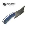 Wild Turkey Handmade Damascus Steel Collection 7" Fixed Blade Chef Cleaver Hatchet w/Leather Sheath (Color Wood) view 4