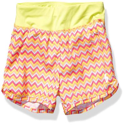 Soffe Big Girl's Knit Band Short Shorts, Summer Chevron/Kool Kiwi, X-Large