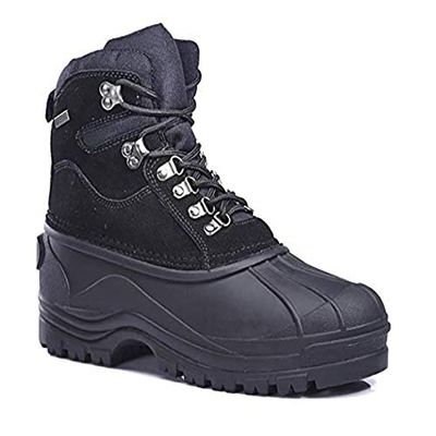 Labo Pro Men's Warm Winter Snow Boots Shoes Waterproof Insulated Lace UP 103LP-BLACK-12