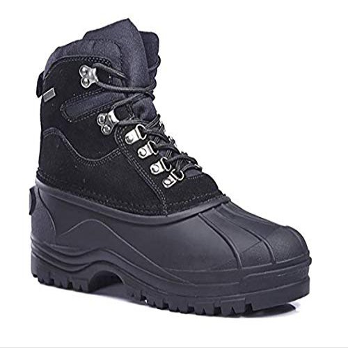Labo Pro Men's Warm Winter Snow Boots Shoes Waterproof Insulated Lace UP 103LP-BLACK-12