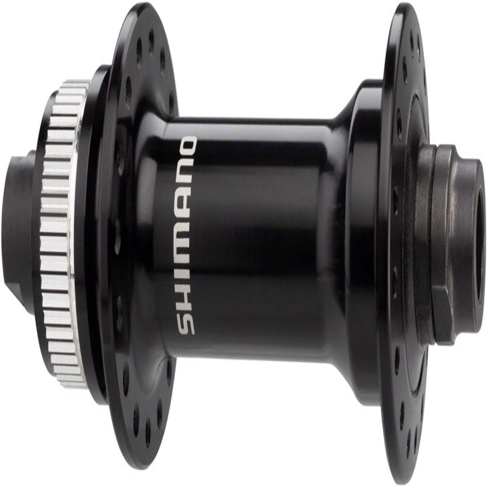 SHIMANO HB-RS470 Disc Brake Front Bicycle Hub - Center Lock DISC 28H, 12MM Thru AXLE(W/O AXLE), Old:100MM, W/O Lock Ring, Black - EHBRS470CL