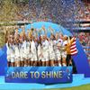 2019 USA Women's Soccer Team World Cup Champions Rapinoe Morgan Carli Lloyd 8x10 Photo