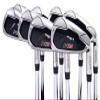 Majek K6 Iron Set +2 inch Over XL Big & Tall Men's 8-Piece Set (4-PW, SW) Right Handed Steel Shaft Regular Flex R Flex Club (Tall 6'3"+/+2" Over) with Midsize Black Pro Velvet Grip view 1
