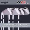 Majek K6 Iron Set +2 inch Over XL Big & Tall Men's 8-Piece Set (4-PW, SW) Right Handed Steel Shaft Regular Flex R Flex Club (Tall 6'3"+/+2" Over) with Midsize Black Pro Velvet Grip view 4