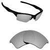 Alphax Silver Titanium Mirrored Elite Polarized Replacement Lenses for Oakley Half Jacket 2.0 XL Sunglasses