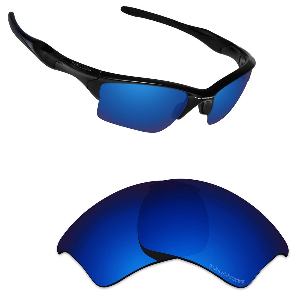 Alphax Pacafic Blue Mirrored Elite Polarized Replacement Lenses for Oakley Half Jacket 2.0 XL Sunglasses