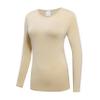 OThread & Co. Women's Long Sleeve T-Shirt Comfy Underscrub Tee Basic Stretch Layer (Large, Apricot) view 2