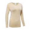 OThread & Co. Women's Long Sleeve T-Shirt Comfy Underscrub Tee Basic Stretch Layer (Large, Apricot) view 3
