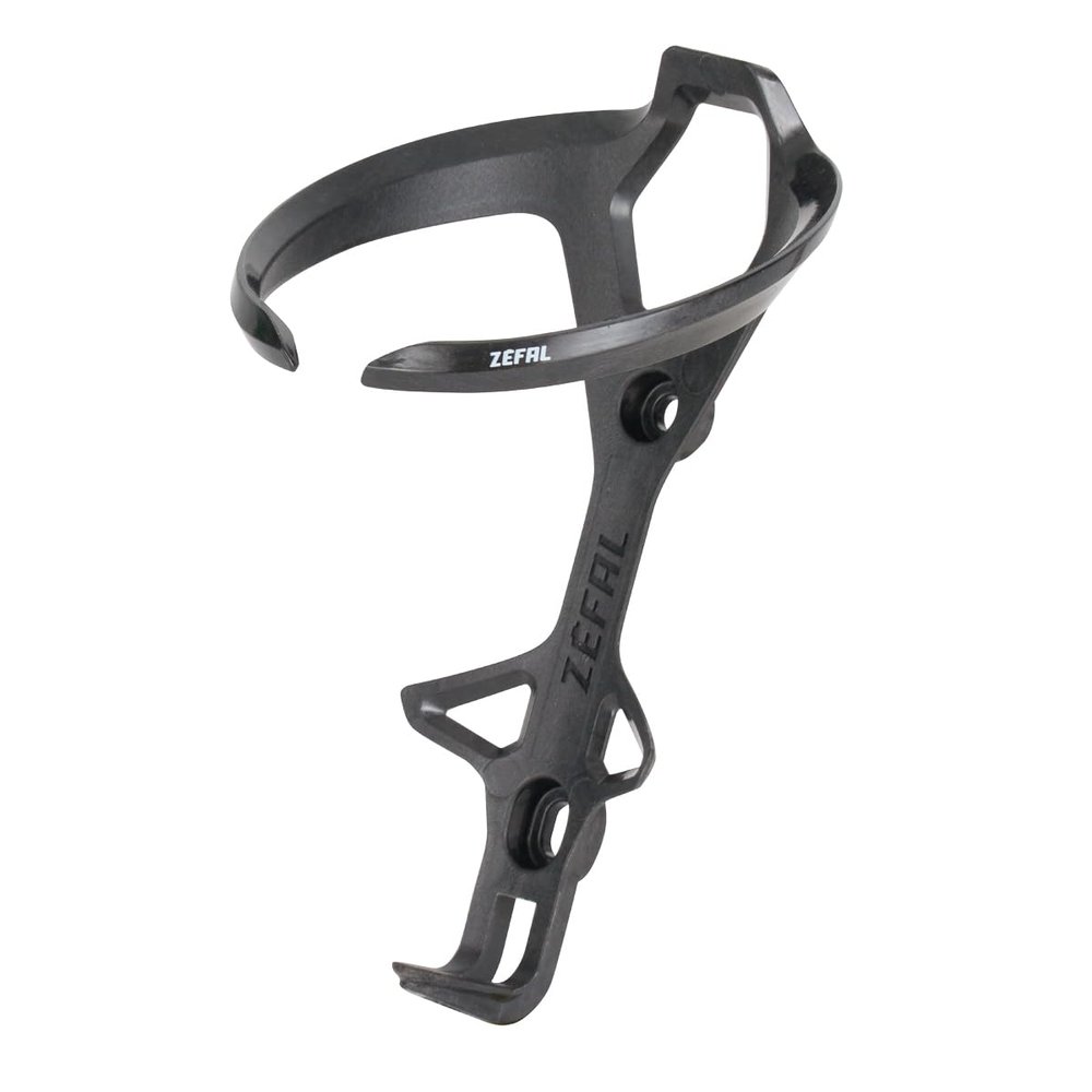 Zefal Pulse L2 Carbon Bottle Cage Black Ultralight 18 g Injected Carbon Fiber Design with Top-Load Access, Universal 7276 mm Fit, 7075 T6 Aluminum Screws Included